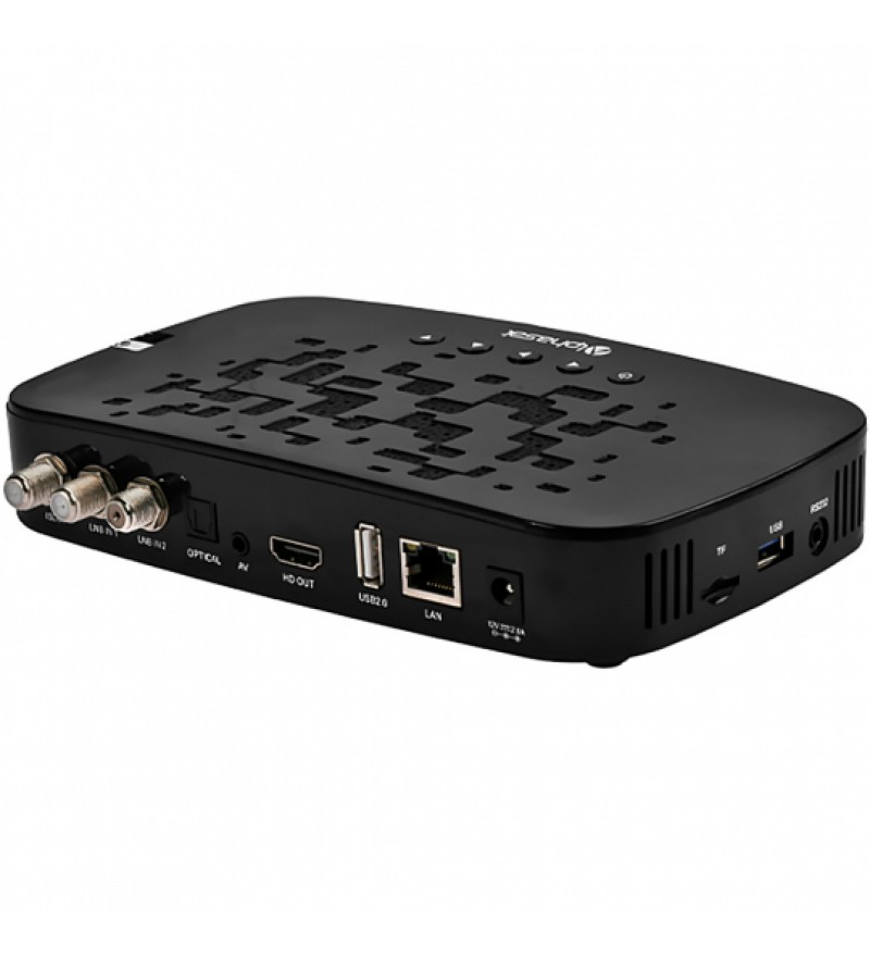 Receptor FTA Alphasat Sense KVM Edition 4K UHD con 2/16GB Bluetooth/Wi-Fi/A7.0/Bivolt - Negro