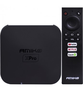 Tv Box AMIKO XPro 4K UHD con 2/16GB Wi-Fi/A10/Bivolt - Negro