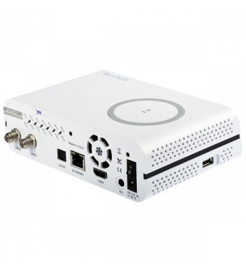 Receptor FTA Athomics Inspire QI 4K UHD con 32/256MB Wi-Fi/USB/HDMI/Bivolt - Blanco/Negro