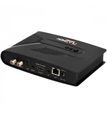Receptor FTA Azamerica Platinum GX PRO 4K UHD con Wi-Fi/USB/HDMI/Bivolt - Negro