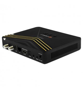Receptor FTA Azamerica Gold FHD con Wi-Fi//HDMI/USB/RJ45/Bivolt - Negro
