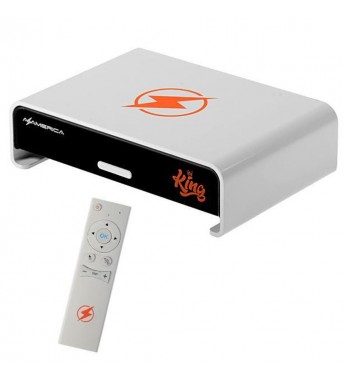 Tv Box Azamerica King 4K IPTV/Wi-Fi/2GB RAM/8GB ROM/Bivolt - Blanco/Negro