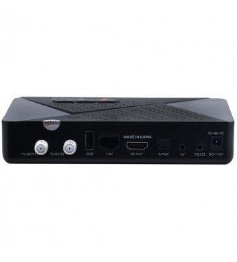 Receptor FTA Azamerica S1007 New Ultra HD 4K con Wi-Fi/2 LNB/HDMI/Bivolt - Negro