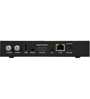 Receptor FTA Azamerica Silver + Pus FHD IPTV/Wi-Fi/HDMI/USB - Negro