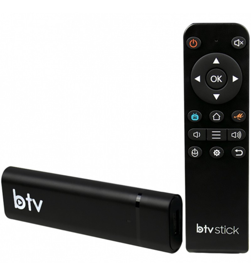 Tv Box BTV Stick 4K UHD con 1/8GB Bluetooth/Wi-Fi/A9.0/Bivolt - Negro