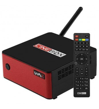 Receptor FTA CineBox Fantasia Z FHD con Wi-Fi/IPTV/VOD/Bivolt - Negro/Rojo