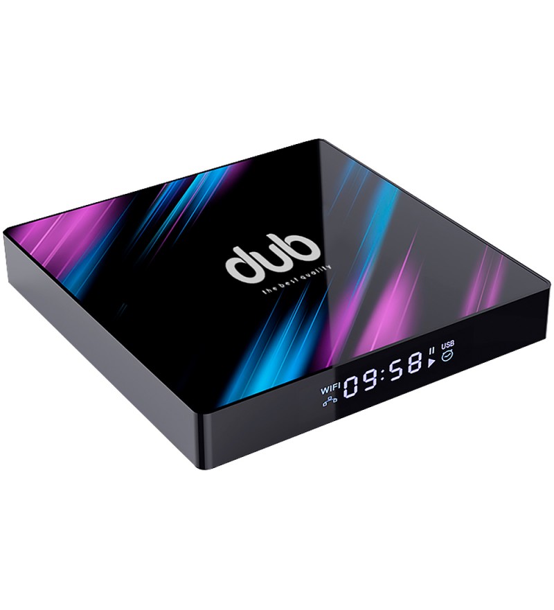 Tv Box Dub 4K Ultra HD IPTV Wi-Fi/2GB RAM/16GB ROM/Android 7.1/Bivolt - Negro