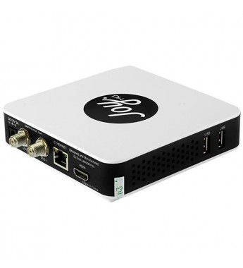 Receptor FTA Duosat Joy HD IPTV/HDMI/USB/Porta Ethernet Bivolt - Blanco/Negro