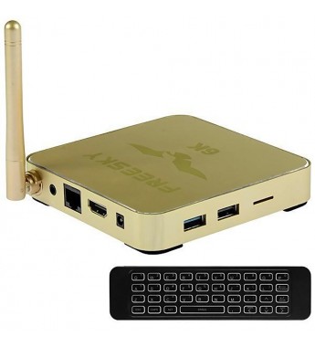 TV Box Freesky 6K Ultra HD 2/16GB con Wi-Fi/Bluetooth/Bivolt - Dorado