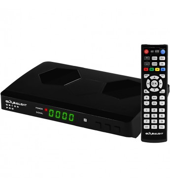 Receptor FTA Globalsat GS120 Pro FHD Wi-Fi/HDMI/Bivolt - Negro