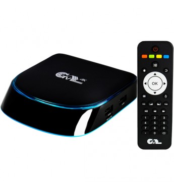 Tv Box GTV 4K UHD con 2/16GB Bluetooth/Wi-Fi/Bivolt A9 - Negro