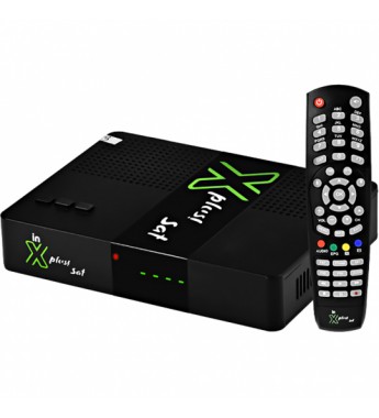TV Box In X Plus Sat con Wi-Fi/HDMI/USB/Bivolt - Negro