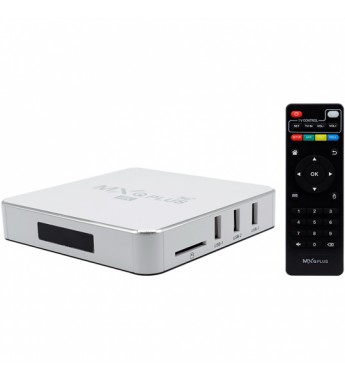Tv Box MXQ Plus 4K UHD con 8/64GB Wi-Fi/A10.1/Bivolt - Blanco