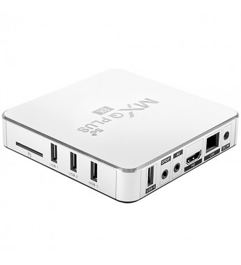 Tv Box MXQ Plus 8K UHD con 16/128GB Wi-Fi/A10.1/Bivolt - Blanco
