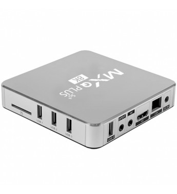 Tv Box MXQ Plus 8K UHD con 4/64GB Wi-Fi/A10.1/Bivolt - Plata