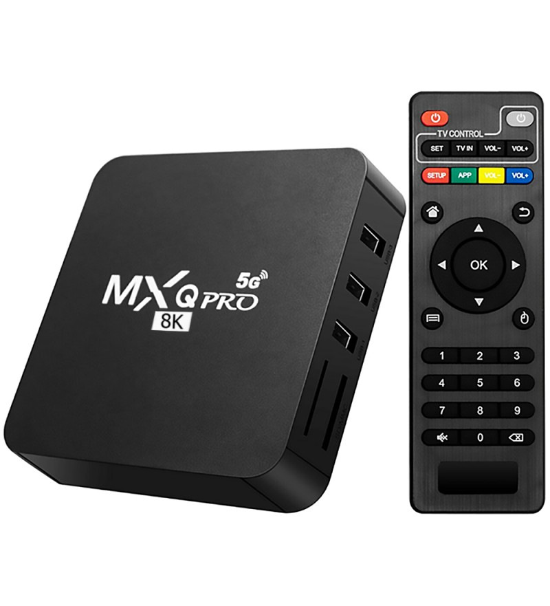 Tv Box MXQ Plus 8K UHD con 4/32GB Wi-Fi/A10.1/Bivolt - Negro