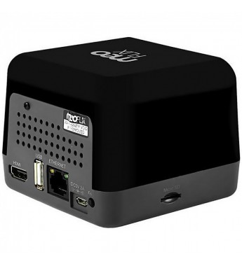 TV Box Meoflix Flixter Black UHD 4K con Wi-Fi/16GB/IPTV/Bivolt - Negro/Gris