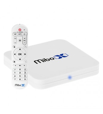 Receptor FTA Mibo X 8K Ultra HD con Wi-Fi/USB/HDMI Bivolt - Blanco