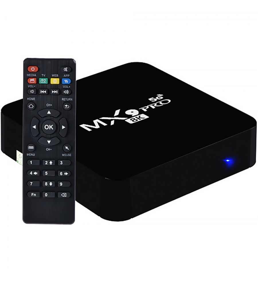 TV Box OTT MX9 Pro 8K con 8/128GB Wi-Fi/A11/Bivolt - Negro