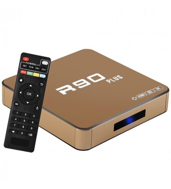 TV Box Smart TV R90 Plus 8K UHD con 16/128GB Wi-Fi/A10.1/Bivolt - Dorado