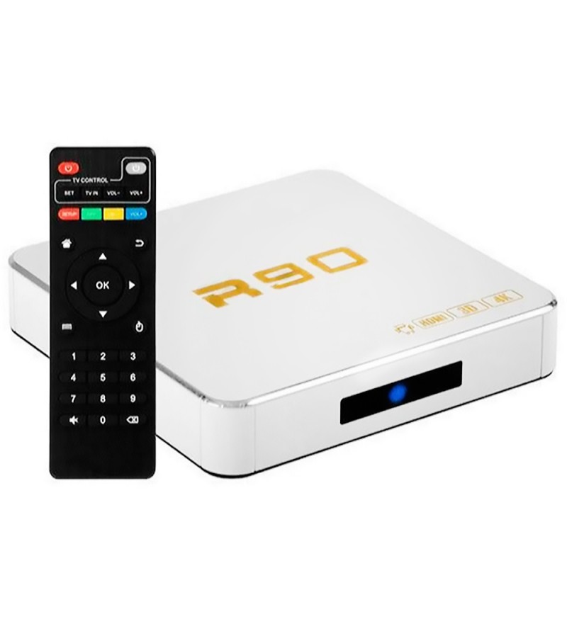 TV Box Smart TV R90 Plus 8K UHD con 16/128GB Wi-Fi/A10.1/Bivolt - Blanco