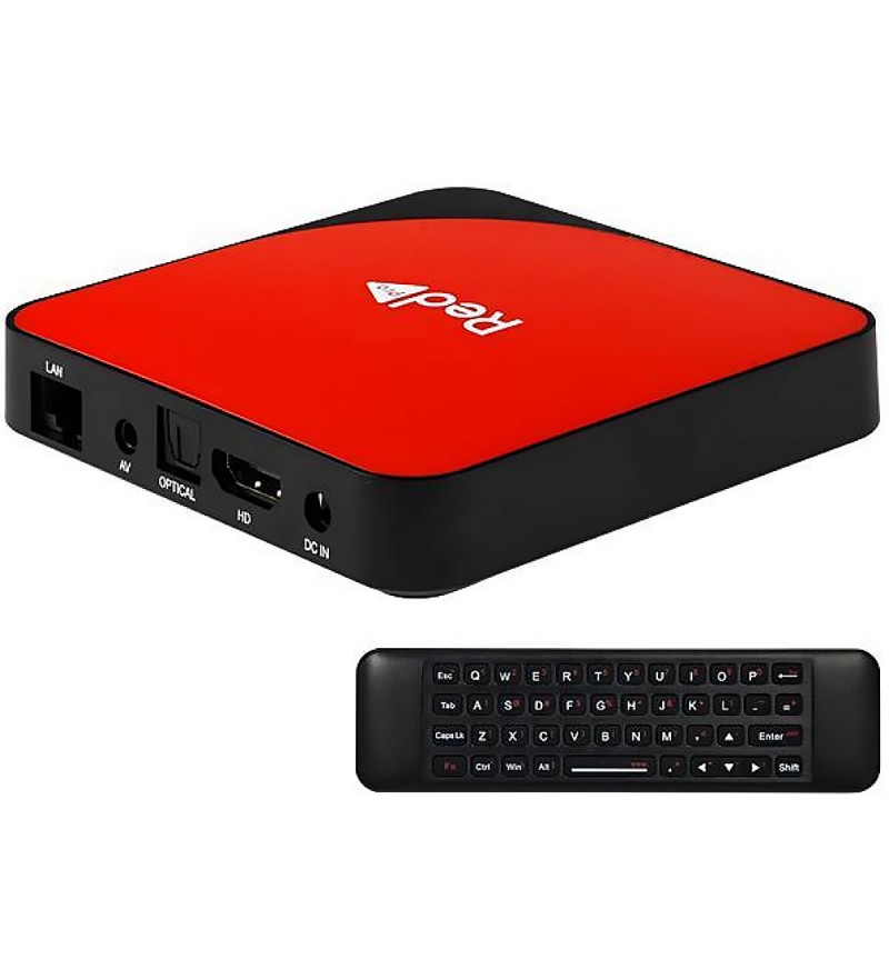 Receptor FTA Red Pro 4K con /WIFI/USB/Android 8 - Negro/Rojo