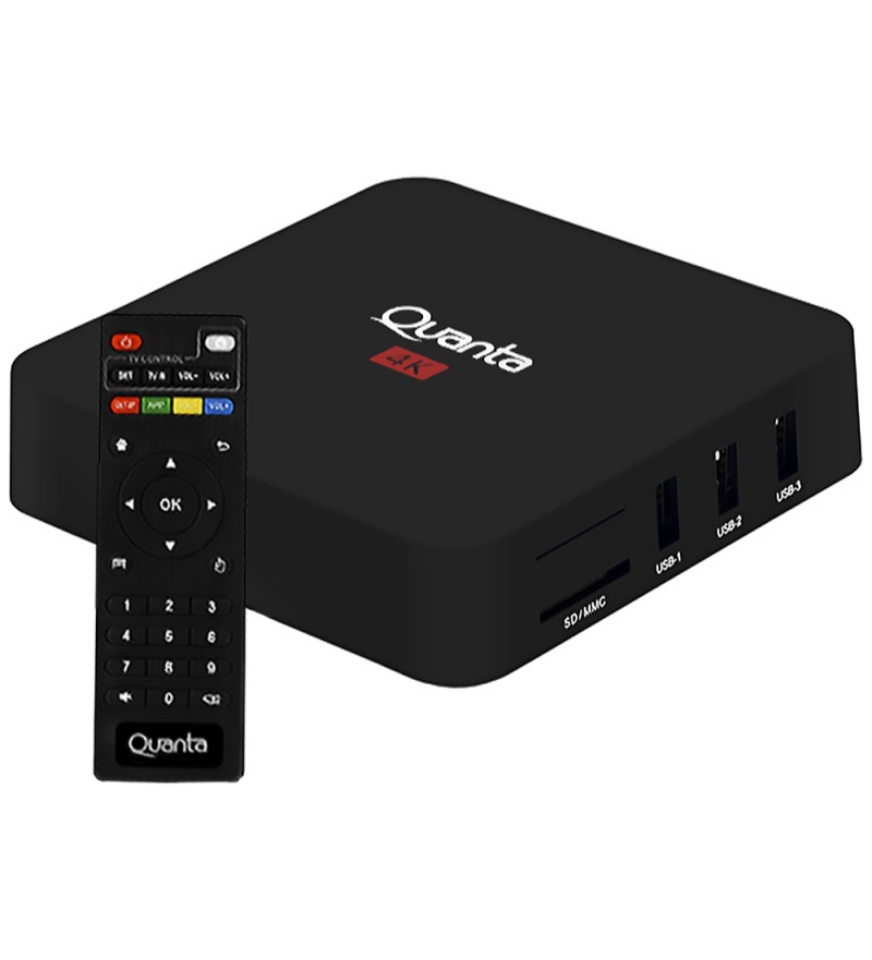 TV Box Quanta QTTVB16i 4K UHD con 2/16GB Wi-Fi/A10/Bivolt - Negro