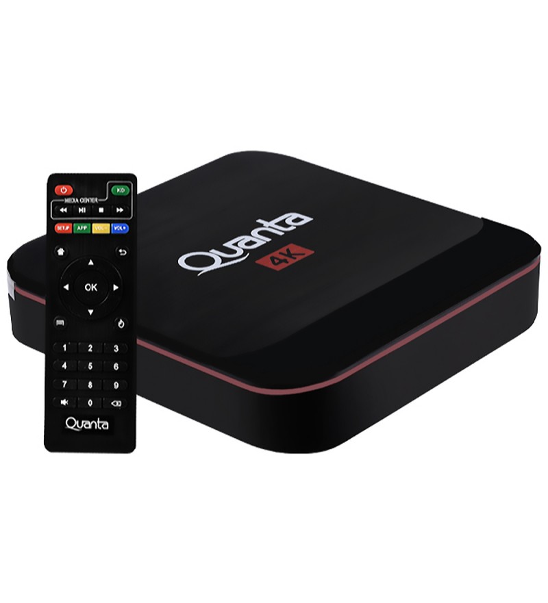 TV Box Quanta QTTVB32 4K UHD con 4/32GB Wi-Fi/A10/Bivolt - Negro