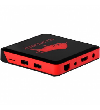 Tv Box Tourobox 4K UHD con 1/8GB Wi-Fi/Android/Bivolt - Negro/Rojo