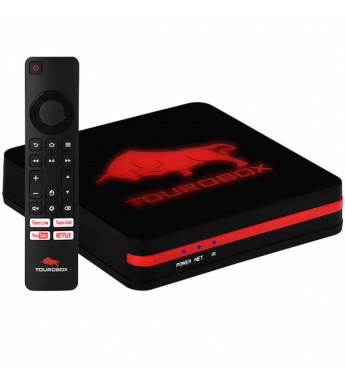 Tv Box Tourobox PRO 4K UHD con 2/16GB Wi-Fi/Bluetooth/Android/Bivolt - Negro/Rojo