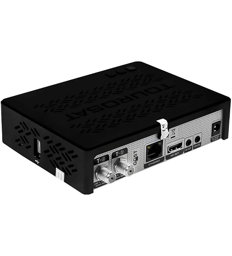 Receptor FTA Tourosat T1 4K UHD USB/HDMI/Bivolt - Negro