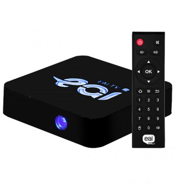 Tv Box Eai Tv Lite 4K Ultra HD con IPTV/Bluetooth/Wi-Fi/2GB/16GB/Bivolt - Negro