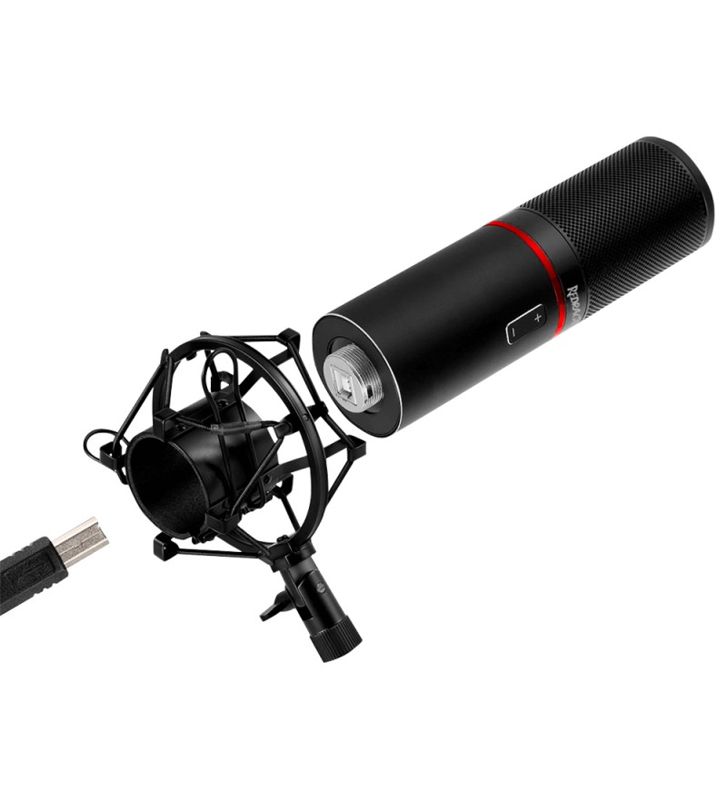 Micrófono Redragon Blazar GM300 con Iluminación LED/USB - Negro