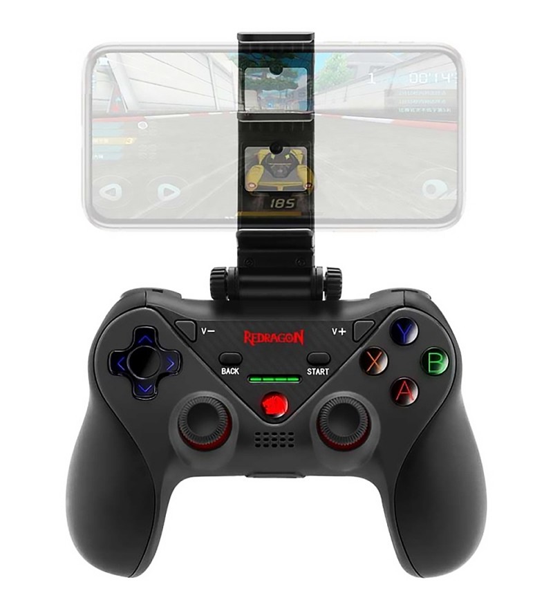 Control Redragon Ceres G812 con Bluetooth/USB/Android/iOS - Negro/Rojo