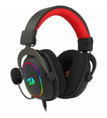Headset Gaming Redragon ZEUS-X H510-RGB Micrófono Omnidireccional/53mm - Negro/Rojo