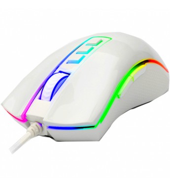 Mouse Gaming Redragon Cobra M711W 10000 DPI Ajustable/8 Botones - Blanco 