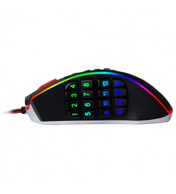 Mouse Gaming Redragon LEGEND CHROMA M990-RGB con iluminación RGB/24000DPI Ajustable/23 Botones - Negro