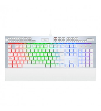 Teclado Gaming Redragon K550W-1 Yama Gaming Mechanical Keyboard con Iluminación RGB / Español - Blanco