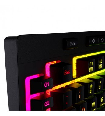 Teclado Gaming Redragon Shiva K512 con Iluminación RGB / Ingles- Negro