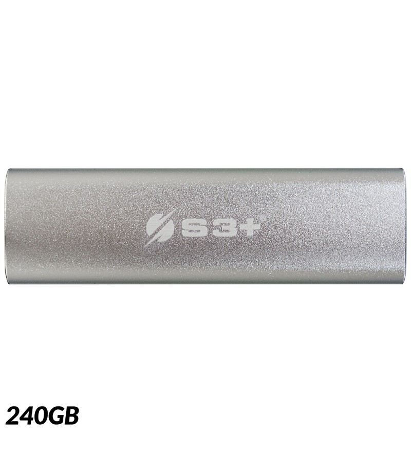 SSD Externo S3+ S3SSDE240SL de 240GB con USB-C 3.2 - Plata