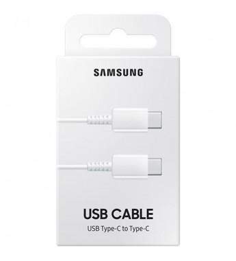 Cable Samsung EP-DA705BWEGWW USB-C a USB-C 2.0/3A (1 metro) - Blanco