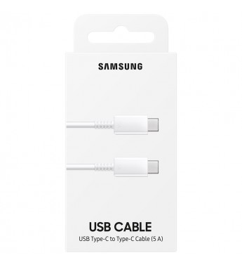 Cable Samsung EP-DN975BWEGWW USB-C a USB-C 2.0/5A (1 metro) - Blanco