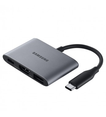 Hub USB-C Samsung Multiport Adapter EE-P3200 3 en 1 USB 3.1/USB-C/HDMI 4K - Gris