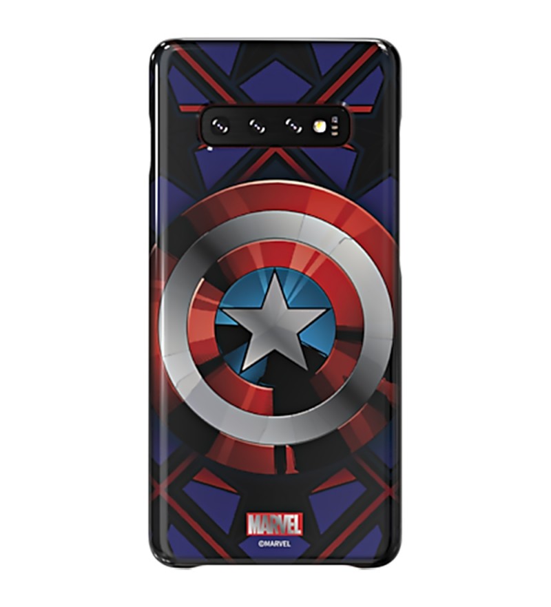 Funda Samsung para Galaxy S10+ Marvel Smart Cover GP-G975HIFGHWC - Capitán América Azul