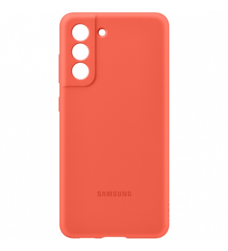 Funda para Galaxy S21 FE Samsung Silicone Cover EF-PG990TPEGWW - Coral