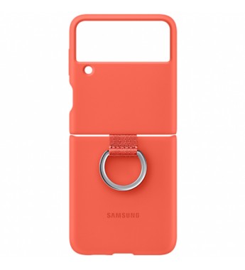 Case para Galaxy Z Flip3 Samsung Silicone Cover with Ring EF-PF711TPEGWW - Coral