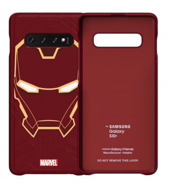 Funda Samsung para Galaxy S10+ Marvel Smart Case GP-G975HIFGHWB - Marvel Iron Man Rojo
