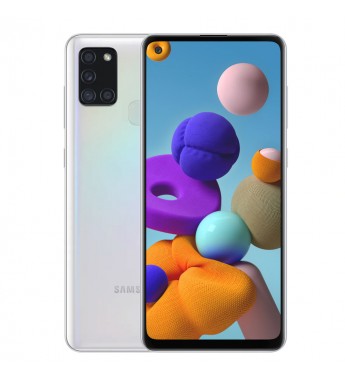 Smartphone Samsung Galaxy A21s SM-A217M DS 4/64GB 6.5 48+8+2+2/13MP A10 - Blanco (Gar. PY/UY/ARG)
