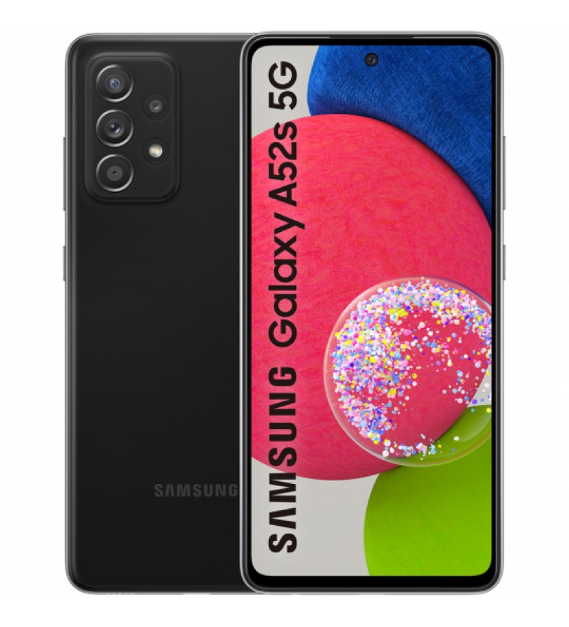 Smartphone Samsung Galaxy A52s 5G SM-A528B DS 6/128GB 6.5" 64+12+5+5/32MP A11 - Awesome Black