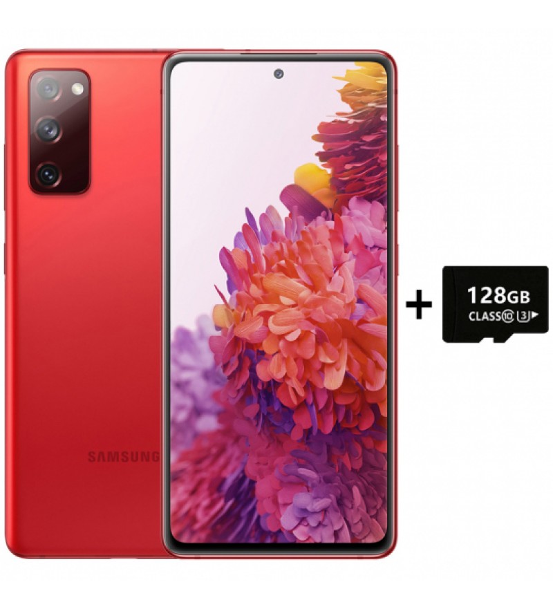 Smartphone Samsung Galaxy S20 FE SM-G780G DS 6/256GB 6.5" 12+8+12/32MP A10 - Cloud Red + Tarjeta microSD de 128GB